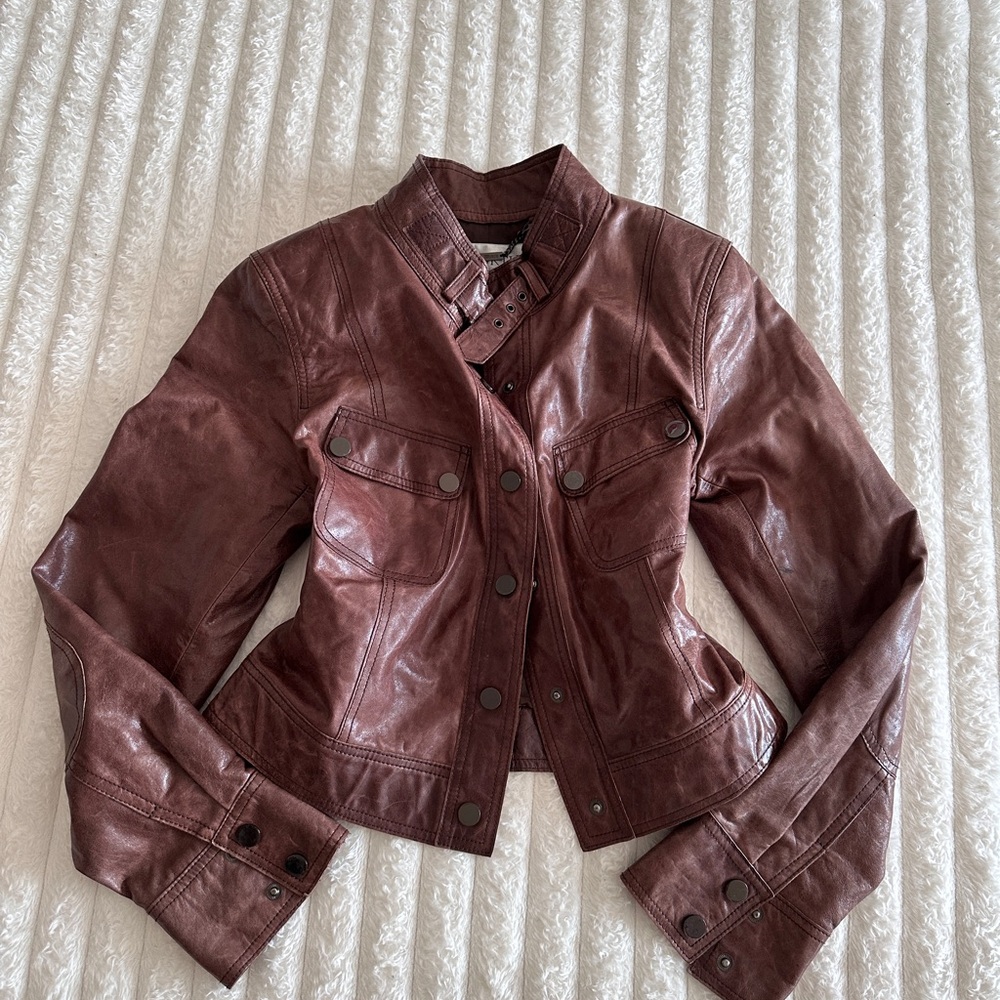 Vintage Women's  Leather Moto Jacket